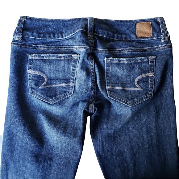 AMERICAN EAGLE Artist Crop Medium Wash Stretch 2 - Picture 4 of 6